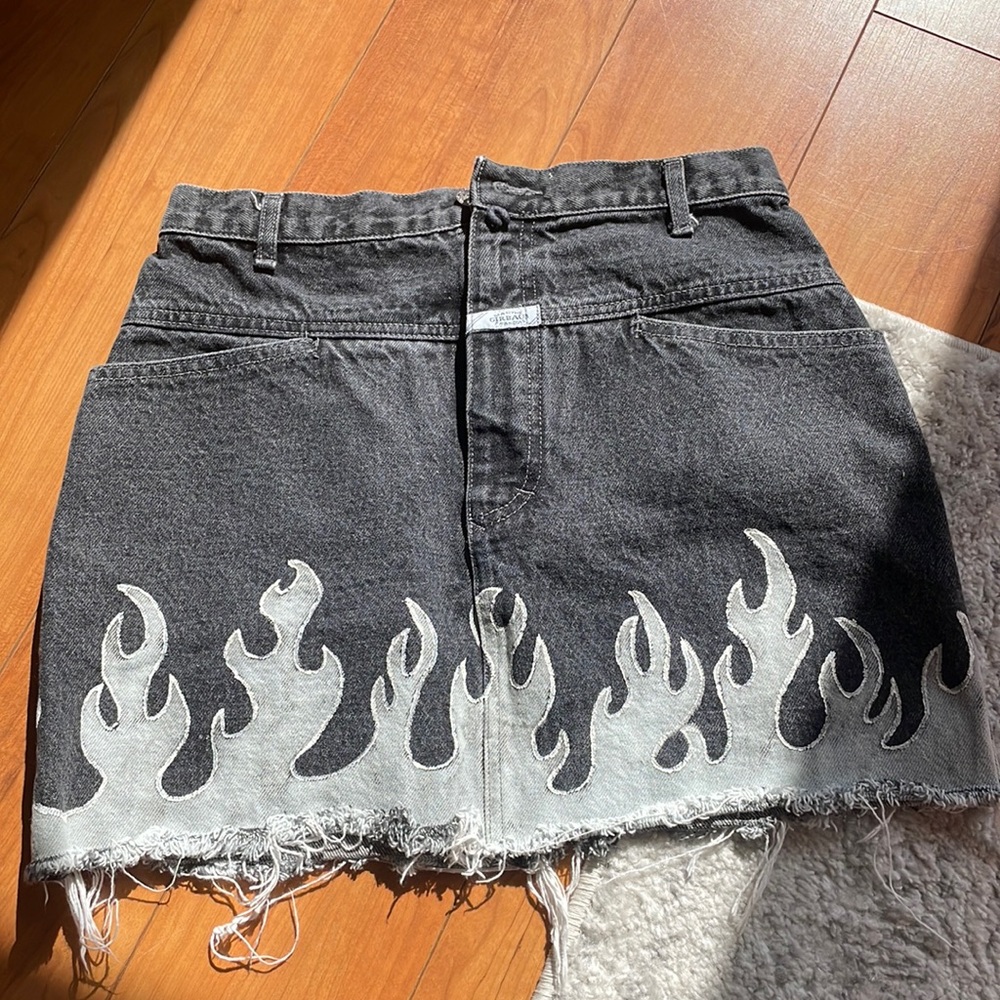 MFG Hand designed jean skirt